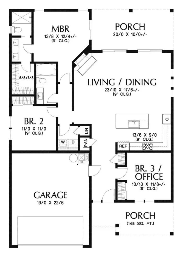 Affordable 3 Bedroom Cottage Style House Plan 6572 The Moore 6572