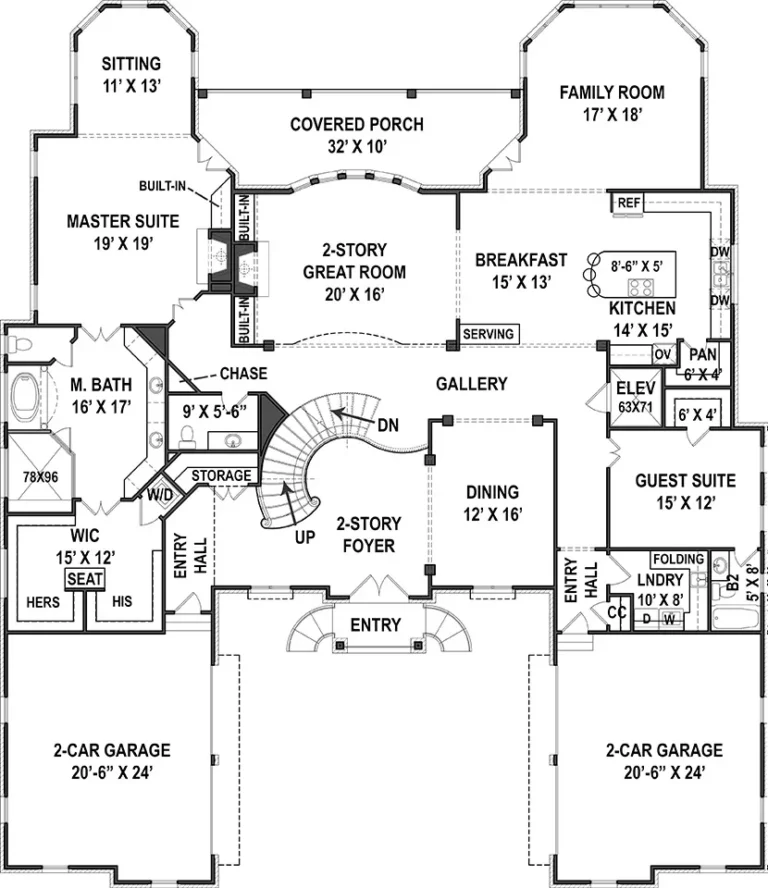 Alexandra 9326 6 Bedrooms And 6 5 Baths The House Designers 9326