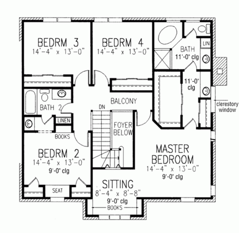 Colonial Style House Plan 4 Beds 2 5 Baths 2561 Sq Ft Plan 410 368 Houseplans