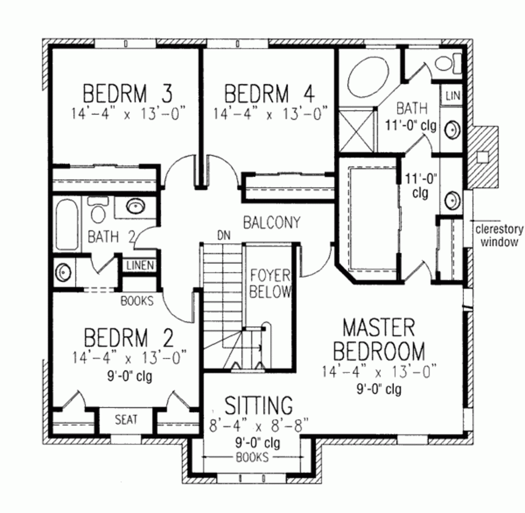 4 Bedroom Colonial House Plans