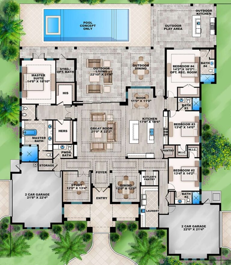 Contemporary Plan 4 173 Square Feet 4 Bedrooms 4 5 Bathrooms 5565 00037