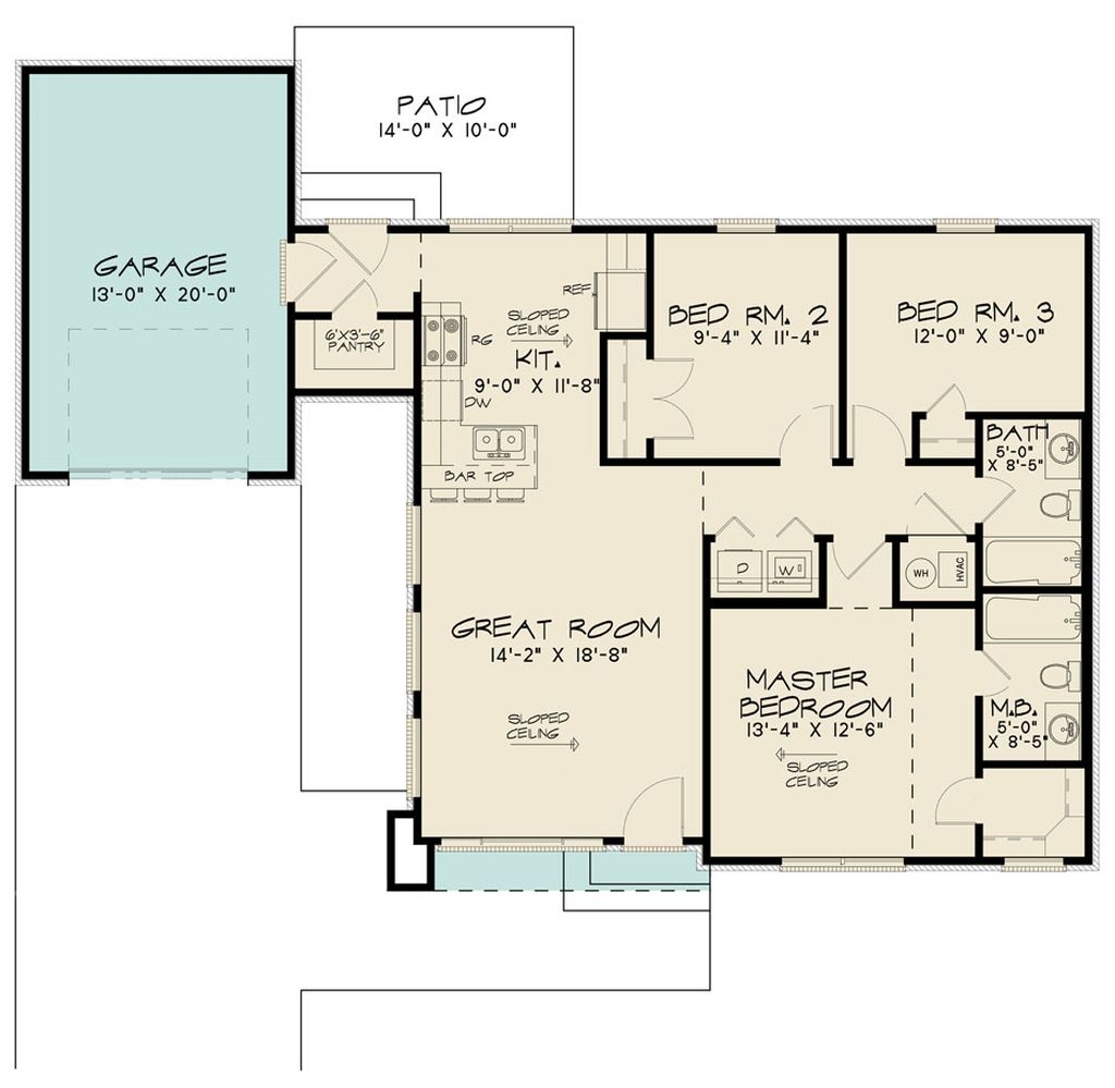 Contemporary 3 Bedroom House Plans