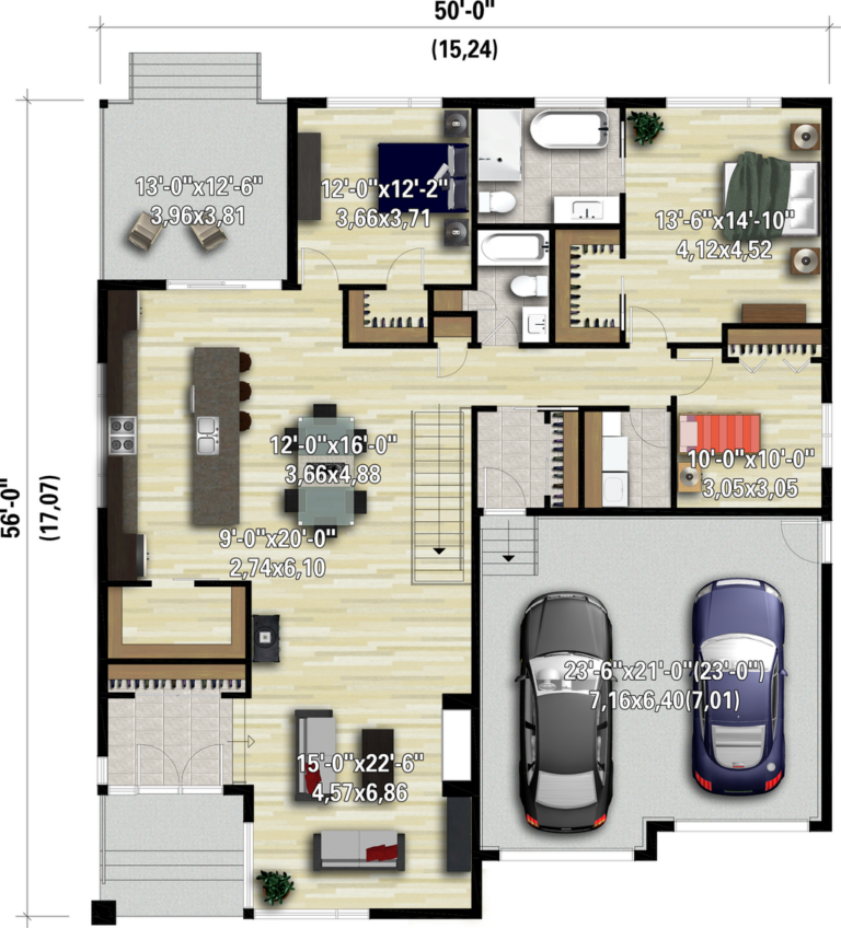 Contemporary Style House Plan 3 Beds 2 Baths 1893 Sq Ft Plan 25 