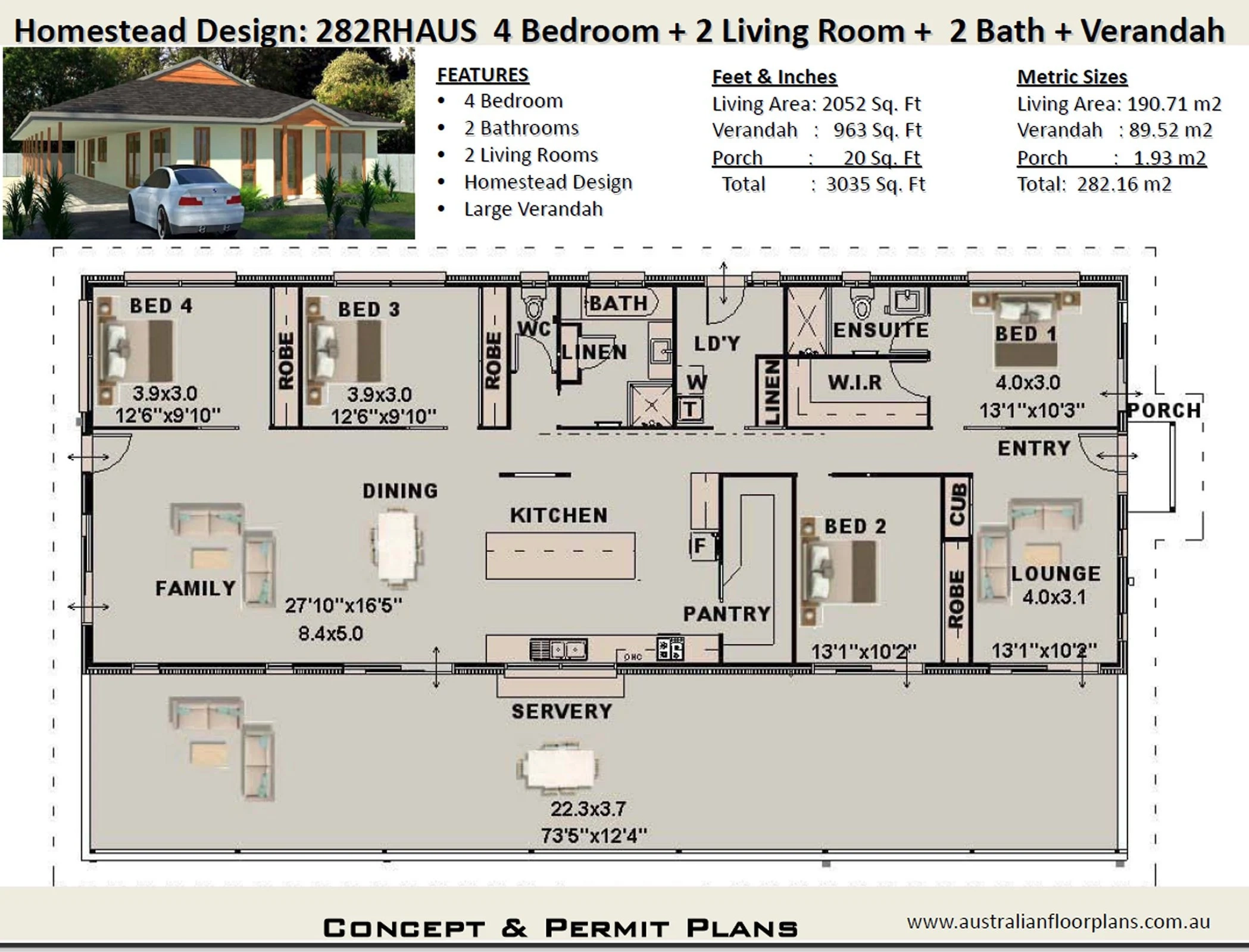 Economical 4 Bedroom House Plans