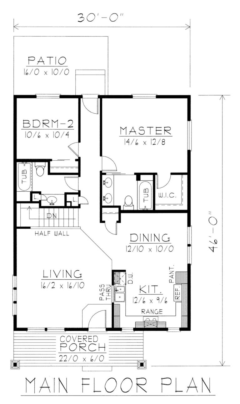 Craftsman Style House Plan 2 Beds 2 Baths 1200 Sq Ft Plan 112 159 Floorplans