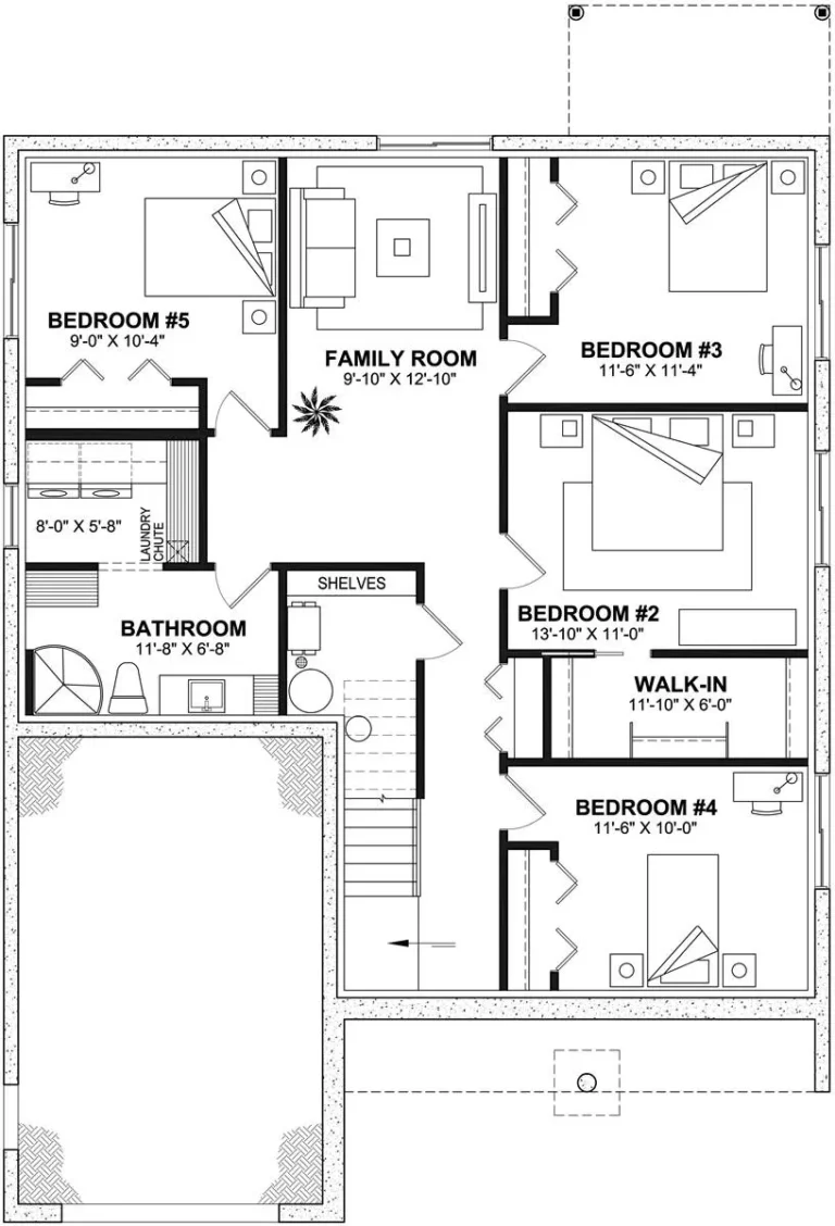 Daylight Basement 5 Bedroom Country Style House Plan 6518 6518