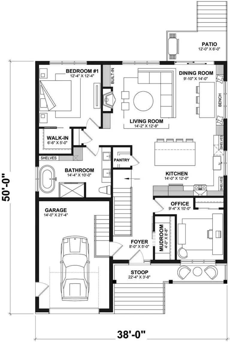 Daylight Basement 5 Bedroom Country Style House Plan 6518 6518