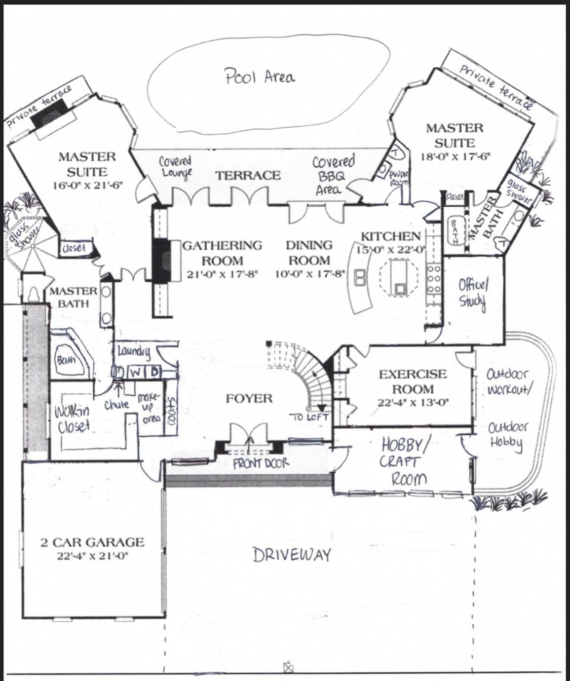 Double Master Bedroom House Plans
