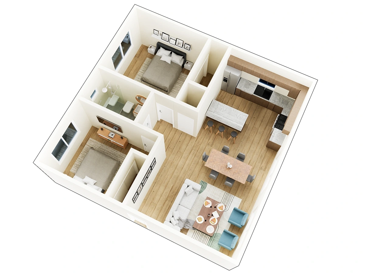 800 Sf House Plans 2 Bedroom