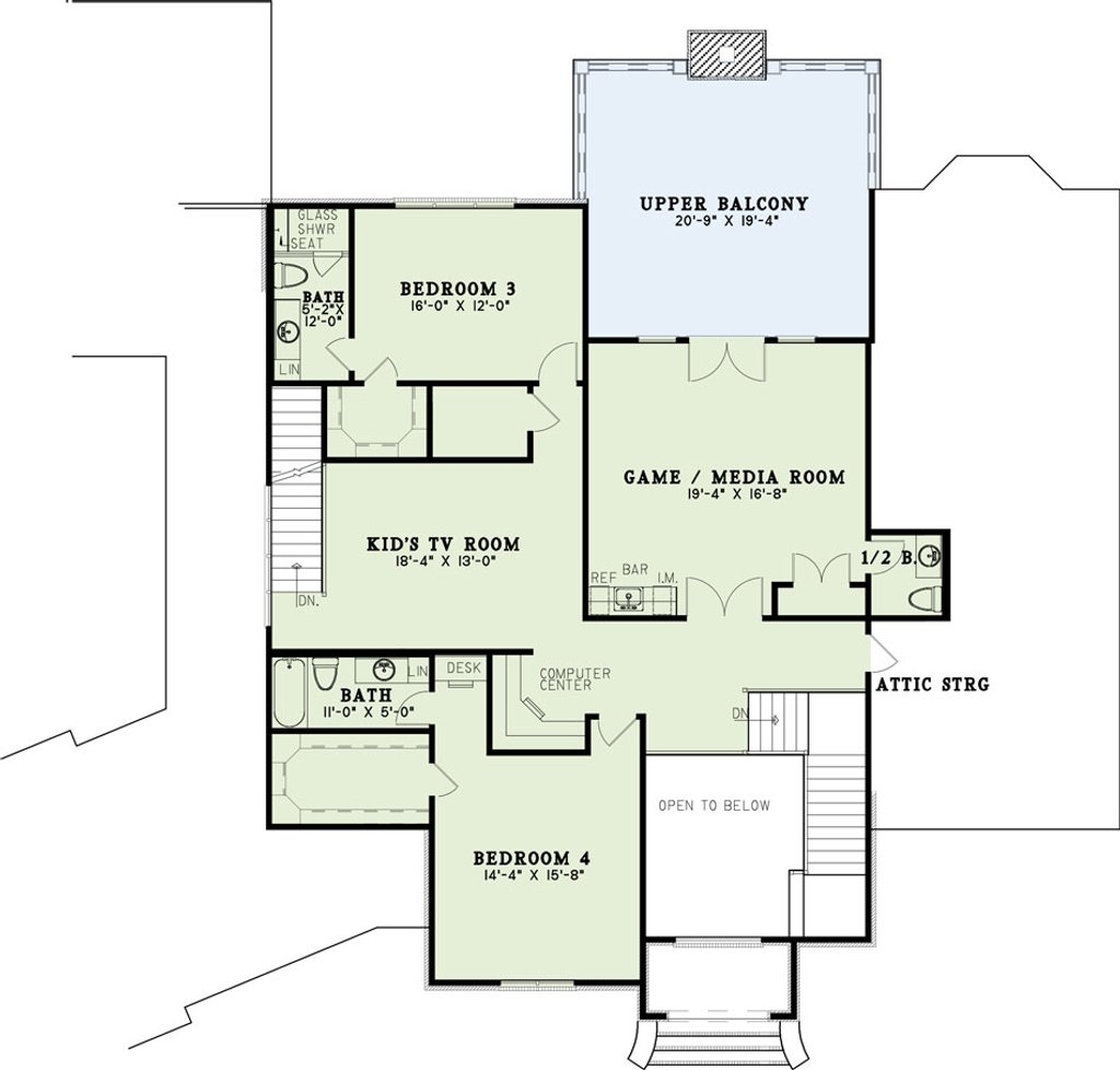 4 Bedroom European House Plan