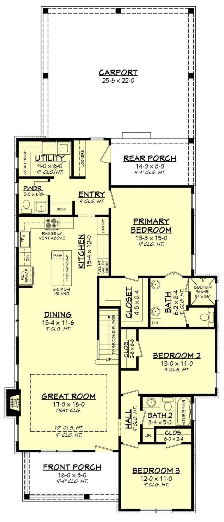 Farmhouse Style House Plan 4 Beds 3 5 Baths 2001 Sq Ft Plan 430 243