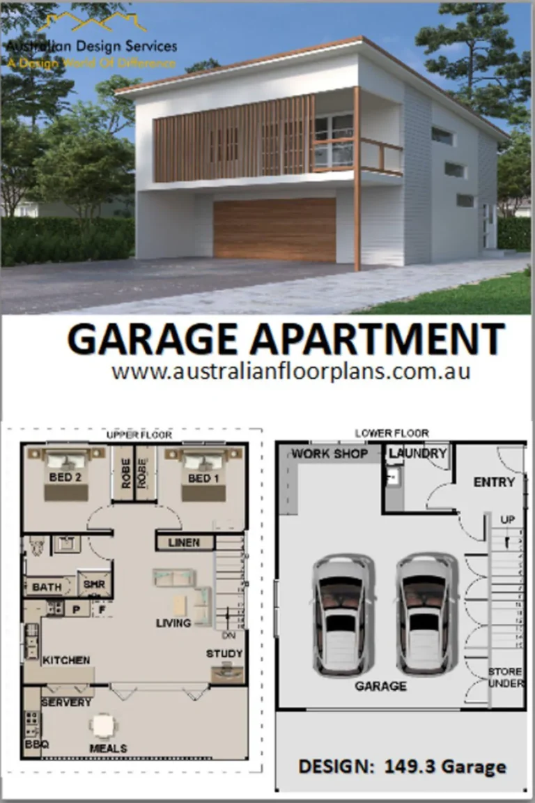 Garage Apartment 2 Bedroom House Plan Living Area 65 1 Sq Meters 701 Sq Ft Carriage House Etsy