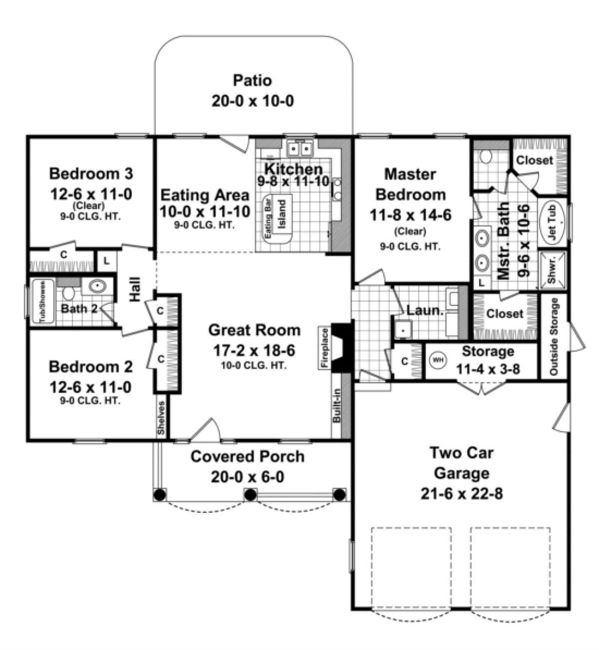 1500 Sqft 3 Bedroom House Plans