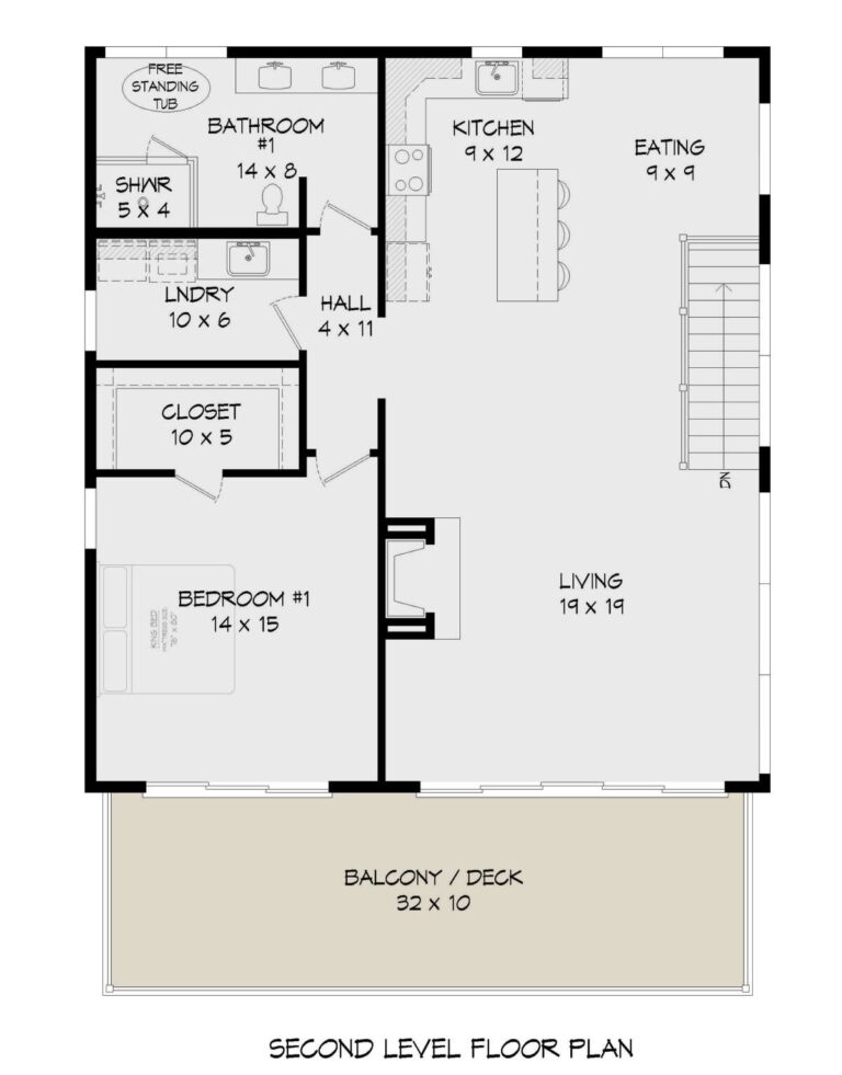 House Plan 940 00467 Modern Plan 1 545 Square Feet 1 Bedroom 2 Bathrooms