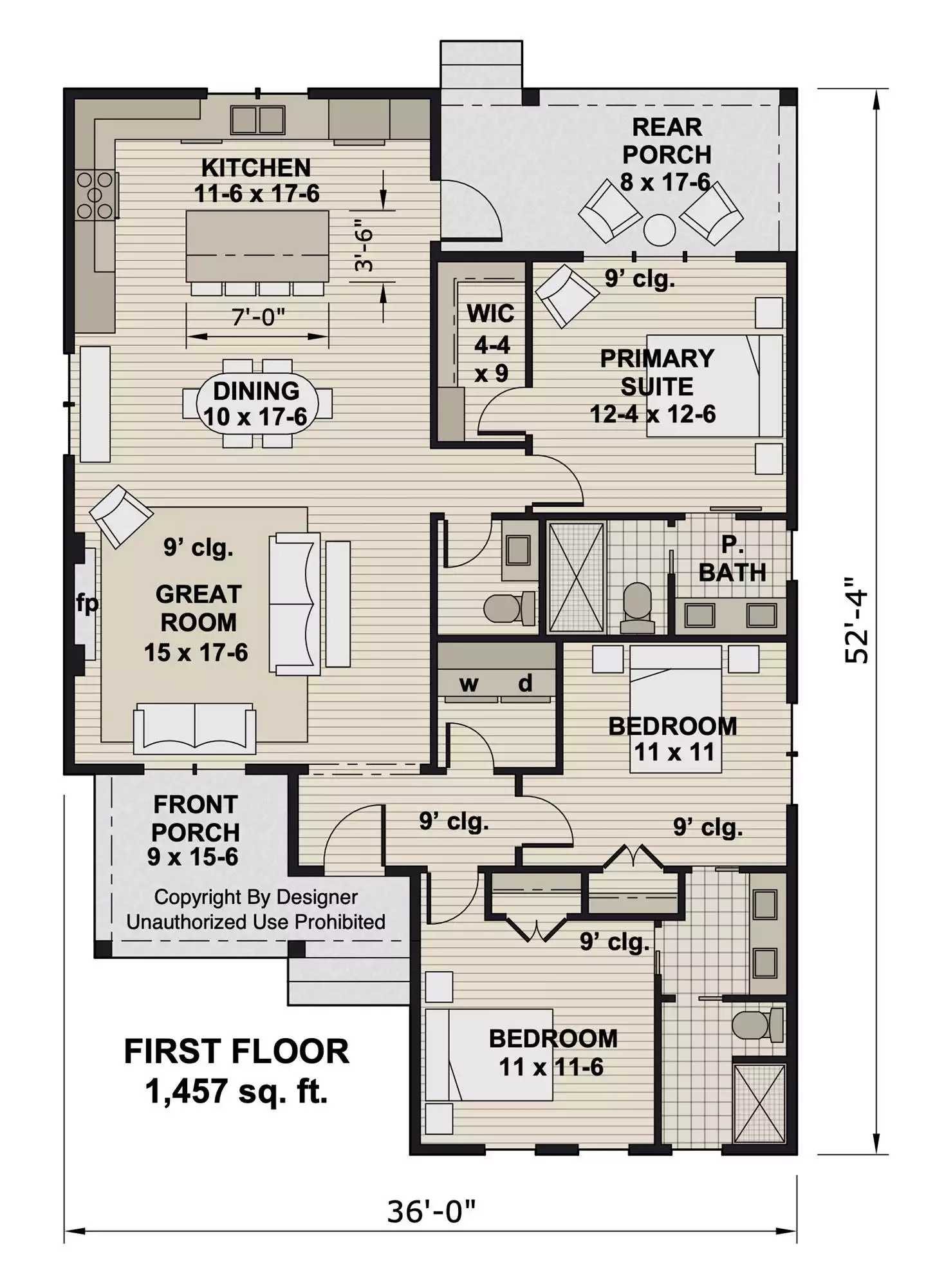 Three Bedrooms House Plans With Pictures