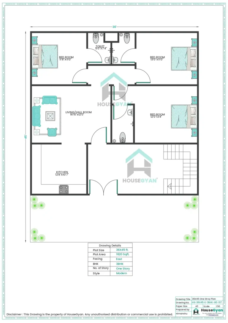 Low Budget Modern 3 Bedroom House Design