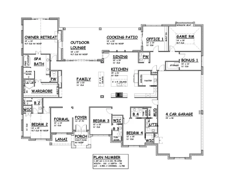 Luxury One Story European Style House Plan 4721 Montevista 4721