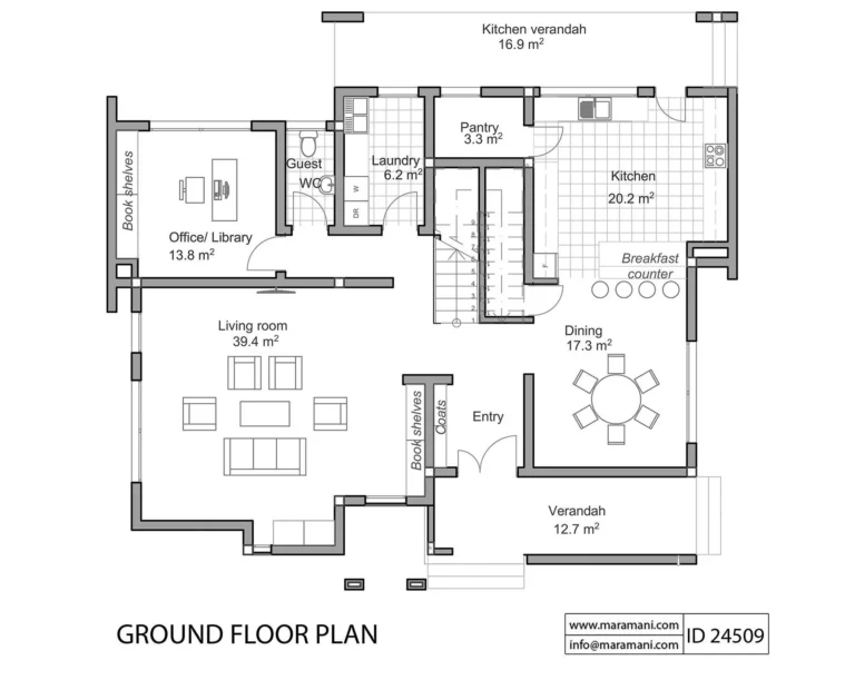 Modern 4 Bedroom House Design ID 24509 Home Plans By Maramani