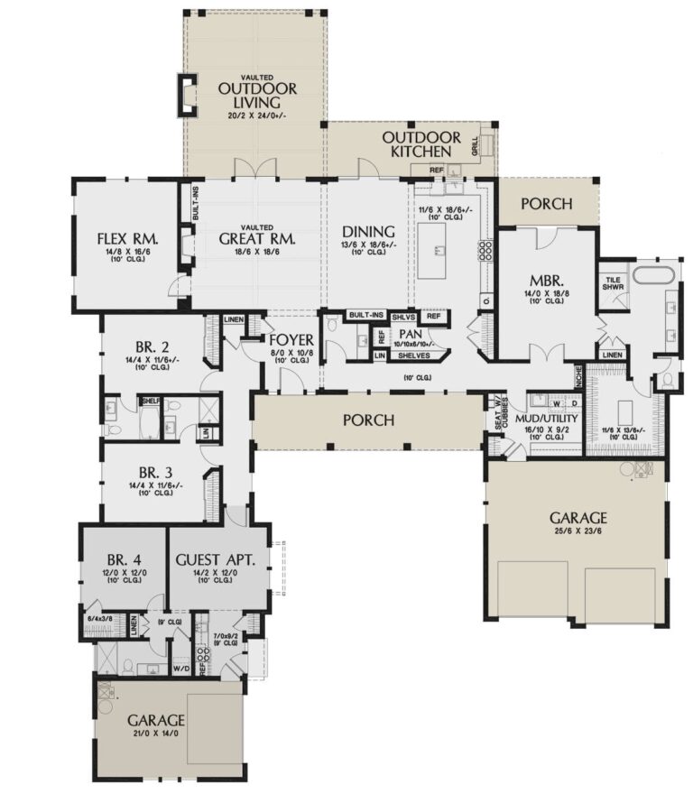 Modern Farmhouse Plan 3 669 Square Feet 4 Bedrooms 4 5 Bathrooms 2559 00940