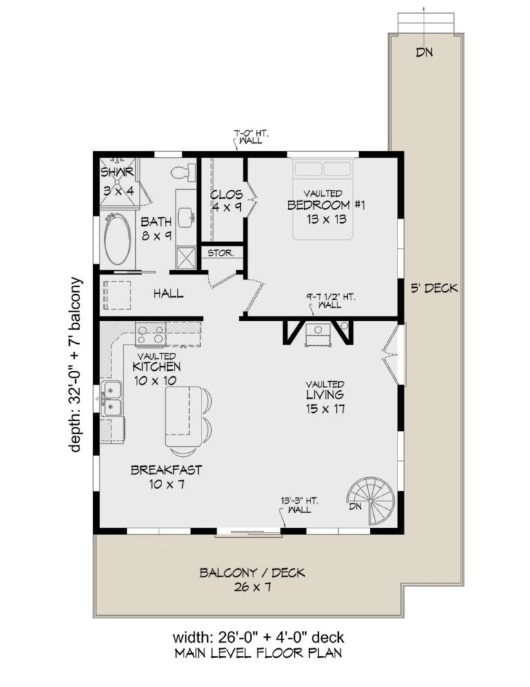 Modern Plan 832 Square Feet 1 Bedroom 1 Bathroom 940 00546