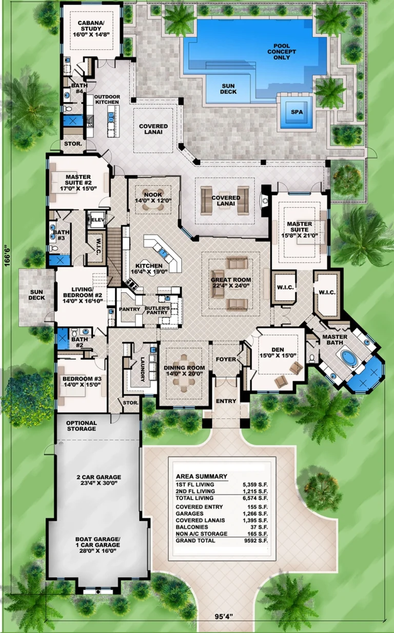 Plan 86021BW Mediterranean Dream Home Plan With 2 Master Suites