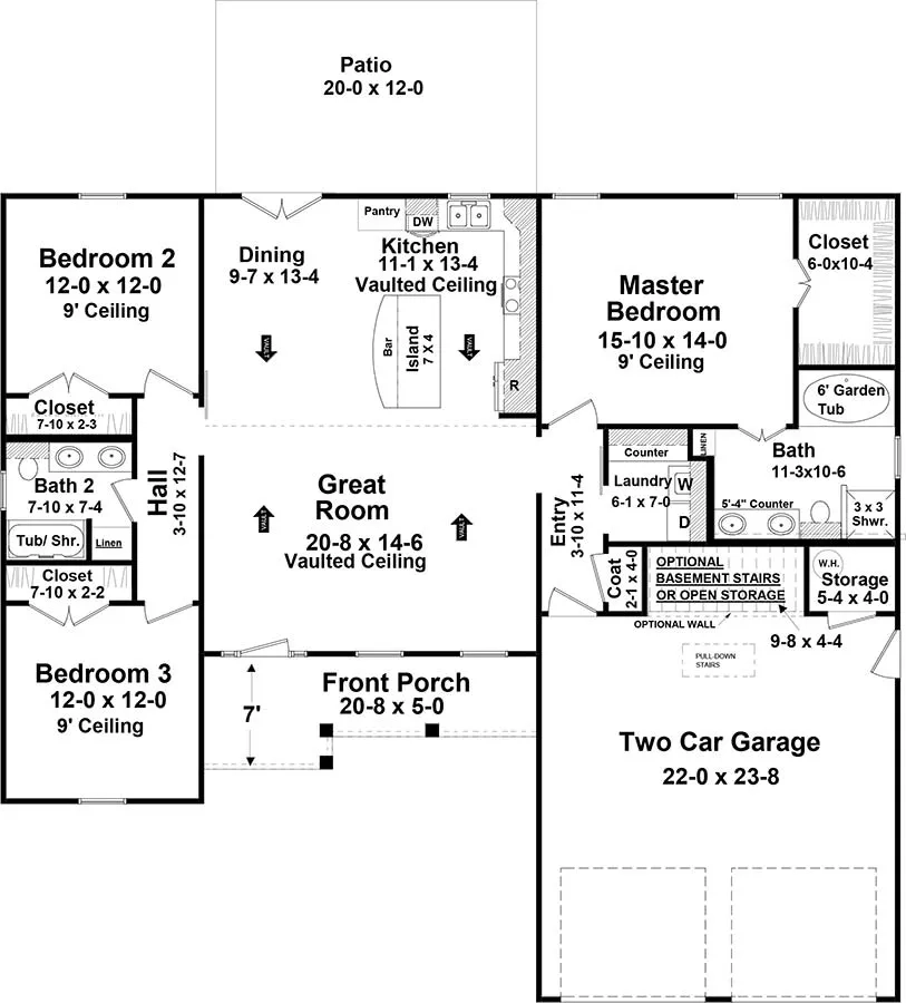 Simple 3 Bedroom Ranch House Plans
