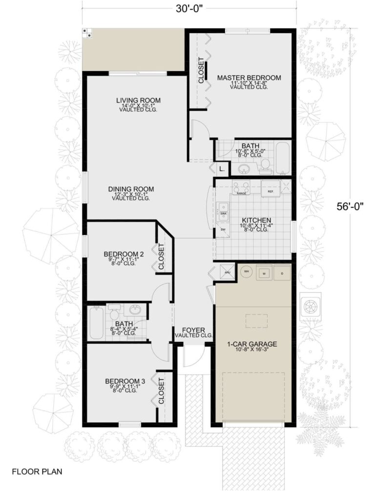 Ranch Plan 1 281 Square Feet 3 Bedrooms 2 Bathrooms 168 00010