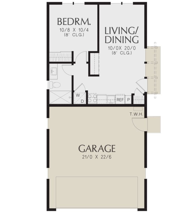 Ranch Plan 506 Square Feet 1 Bedroom 1 Bathroom 2559 01000