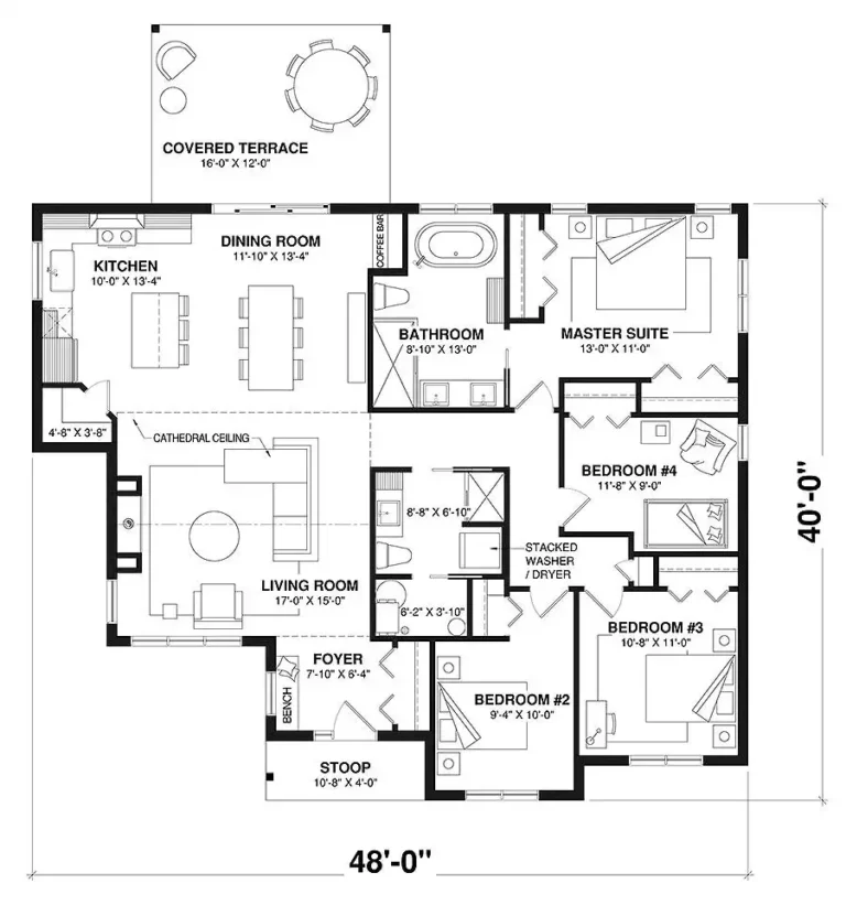 River Run 4 Bedroom Crsftsman Style House Plan 9143 9143