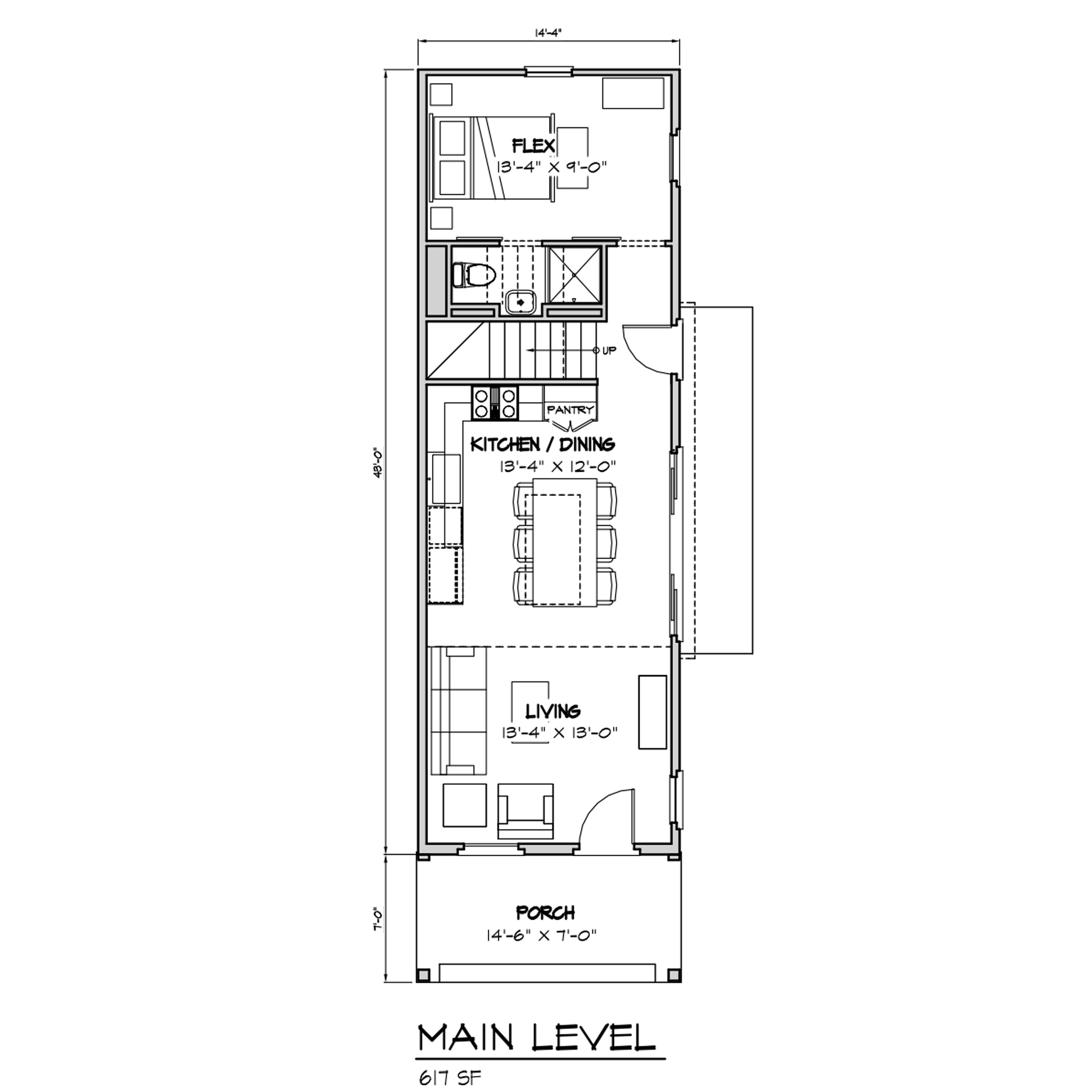One Bedroom Shotgun House Plans