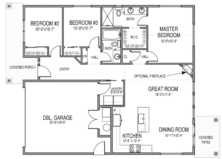 Split Bedroom Floorplans Home With Split Bedrooms