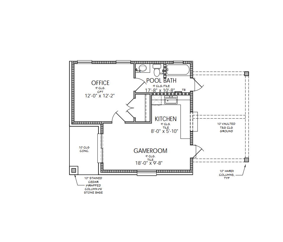 2 Bedroom Pool House Plans