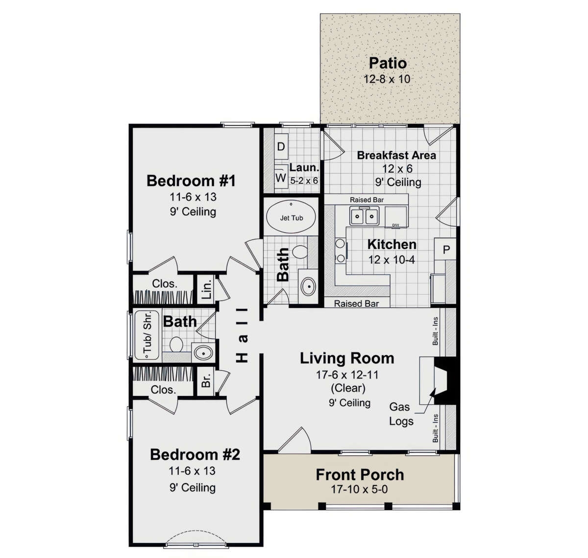 1000 Sqft 2 Bedroom House Plans