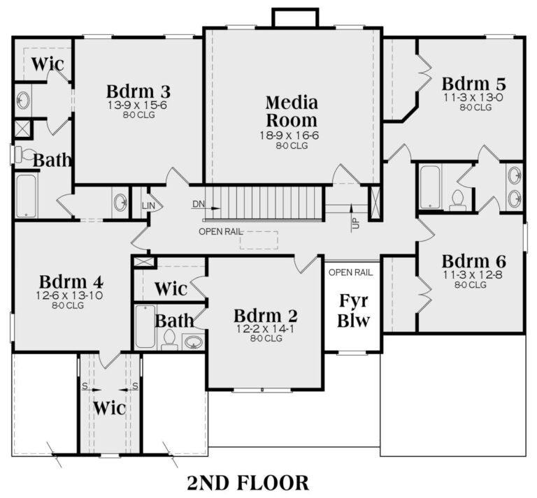Traditional Plan 3 781 Square Feet 6 Bedrooms 4 5 Bathrooms 009 00291