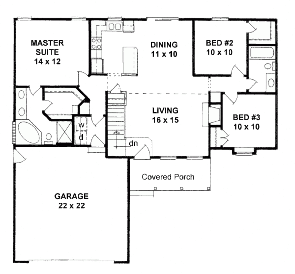 3 Bedroom 2 Bathroom House Plans