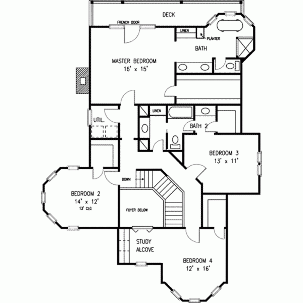 4 Bedroom Victorian House Plans